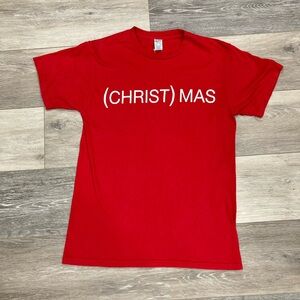 (Christ)mas Red Festive Holiday Tee S